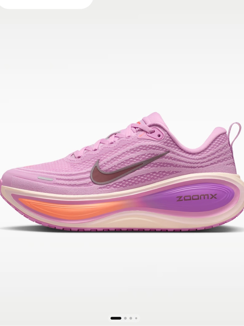 Nike Women’s Pink & Purple ZoomX Running Shoe with Orange Accent